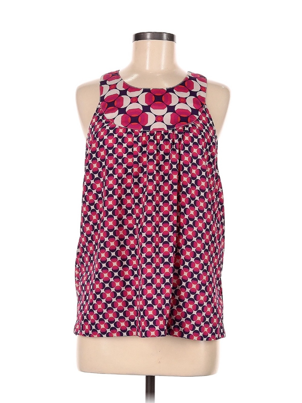 Banana Republic Pink and Purple Geo Tank Top